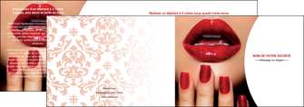 cree depliant 2 volets  4 pages  centre esthetique  ongles vernis vernis a ongles MFLUOO27368