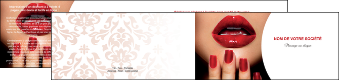 personnaliser modele de depliant 2 volets  4 pages  centre esthetique  ongles vernis vernis a ongles MFLUOO27370