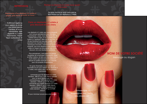 maquette en ligne a personnaliser depliant 3 volets  6 pages  cosmetique ongles vernis vernis a ongles MIDBE27414