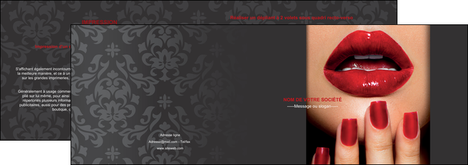 personnaliser modele de depliant 2 volets  4 pages  cosmetique ongles vernis vernis a ongles MIDBE27428