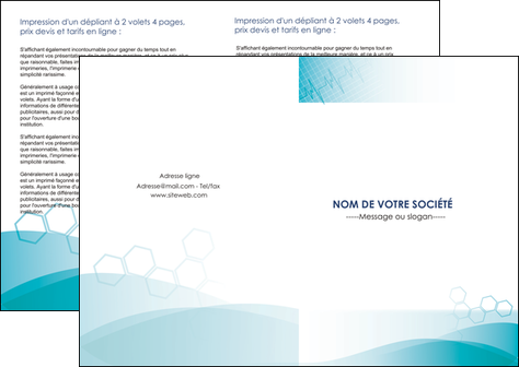 faire depliant 2 volets  4 pages  medecin texture contexture structure MIDBE27688
