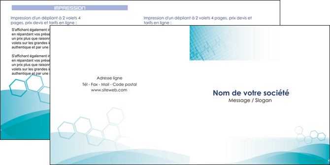 creer modele en ligne depliant 2 volets  4 pages  medecin texture contexture structure MIDBE27700