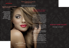 exemple depliant 3 volets  6 pages  centre esthetique  coiffure salon de coiffure salon de beaute MFLUOO27716