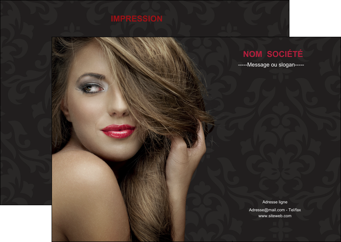 creation graphique en ligne flyers centre esthetique  coiffure salon de coiffure salon de beaute MFLUOO27718