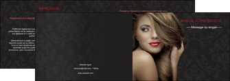 cree depliant 2 volets  4 pages  centre esthetique  coiffure salon de coiffure salon de beaute MFLUOO27728