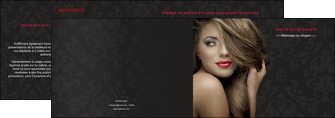 maquette en ligne a personnaliser depliant 2 volets  4 pages  centre esthetique  coiffure salon de coiffure salon de beaute MFLUOO27730
