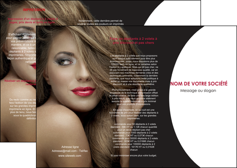 imprimerie depliant 3 volets  6 pages  centre esthetique  cheveux coiffure salon de coiffure MLIGCH27902