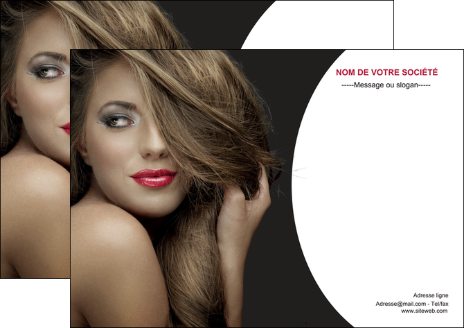 maquette en ligne a personnaliser affiche centre esthetique  cheveux coiffure salon de coiffure MLIGCH27912
