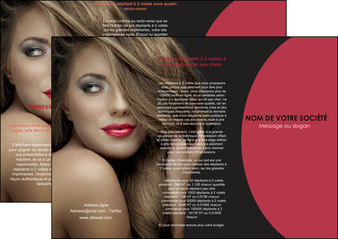 creation graphique en ligne depliant 3 volets  6 pages  centre esthetique  cheveux coiffure salon de coiffure MFLUOO27932