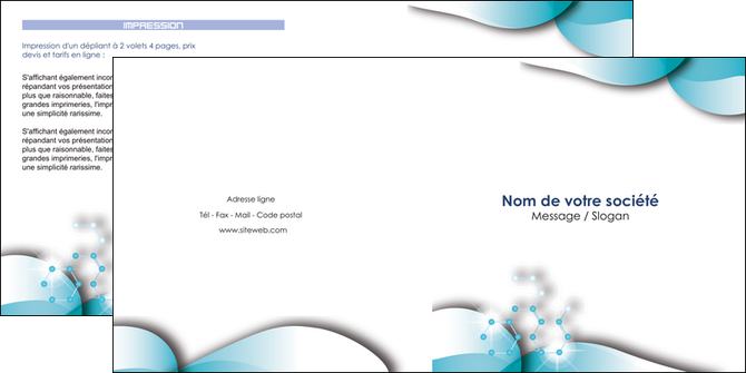 exemple depliant 2 volets  4 pages  medecin texture contexture structure MIDBE27984