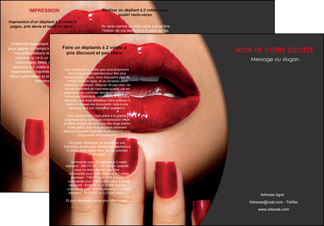 creation graphique en ligne depliant 3 volets  6 pages  centre esthetique  beaute institut de beaute institut de beaute professionnel MFLUOO28076