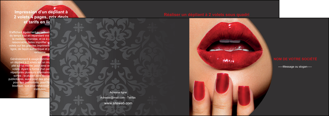 personnaliser maquette depliant 2 volets  4 pages  centre esthetique  beaute institut de beaute institut de beaute professionnel MFLUOO28088