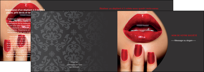 creation graphique en ligne depliant 2 volets  4 pages  centre esthetique  beaute institut de beaute institut de beaute professionnel MFLUOO28090