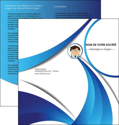imprimerie depliant 2 volets  4 pages  chirurgien medecin medecine cabinet medical MIDBE28162