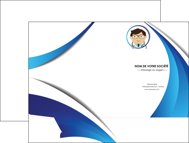 exemple pochette a rabat chirurgien medecin medecine cabinet medical MIDBE28184