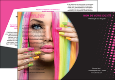 creation graphique en ligne depliant 3 volets  6 pages  centre esthetique  coiffure coiffeur coiffeuse MFLUOO28292
