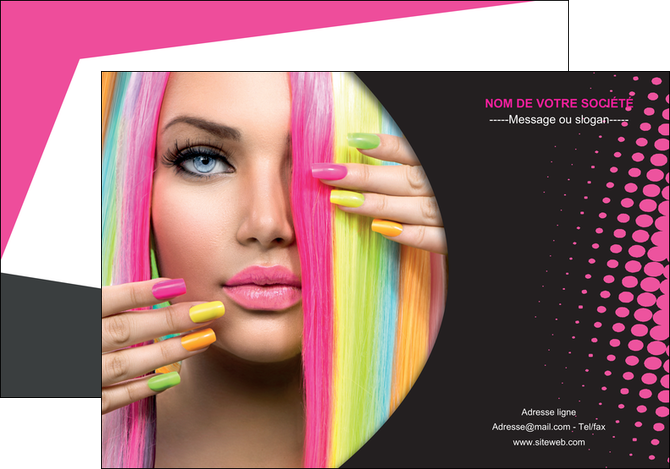 personnaliser maquette affiche centre esthetique  coiffure coiffeur coiffeuse MFLUOO28298