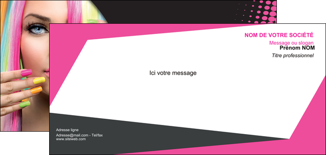 faire modele a imprimer carte de correspondance centre esthetique  coiffure coiffeur coiffeuse MFLUOO28300