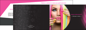 realiser depliant 2 volets  4 pages  centre esthetique  coiffure coiffeur coiffeuse MFLUOO28306