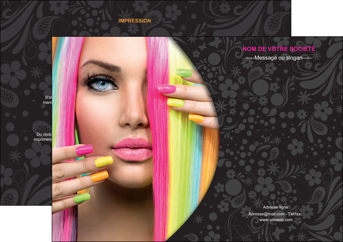 personnaliser maquette flyers cosmetique coiffure coiffeur coiffeuse MIDLU28472