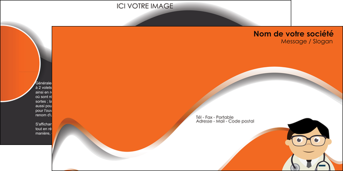 imprimer depliant 2 volets  4 pages  materiel de sante medecin medecine docteur MIDBE28794