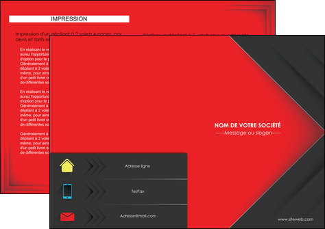 personnaliser modele de depliant 2 volets  4 pages  texture structure courbes MFLUOO28846
