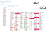 personnaliser modele de affiche en ligne a personnaliser calendrier 2020  bancaire a2 recto et verso 6 mois par page calendrier de bureau MLGI28872