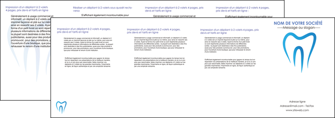 faire depliant 4 volets  8 pages  dentiste dents dentiste dentier MFLUOO28996