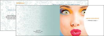 imprimerie depliant 2 volets  4 pages  centre esthetique  beaute bien etre coiffure MFLUOO29038