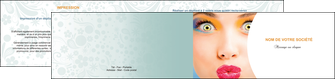 modele depliant 2 volets  4 pages  centre esthetique  beaute bien etre coiffure MFLUOO29040