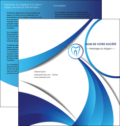 personnaliser maquette depliant 2 volets  4 pages  dentiste dents dentiste dentier MFLUOO29110
