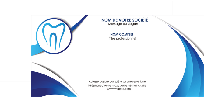 personnaliser maquette carte de correspondance dentiste dents dentiste dentier MFLUOO29120
