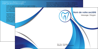 imprimer depliant 2 volets  4 pages  dentiste dents dentiste dentier MFLUOO29122