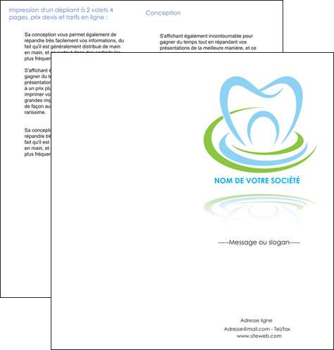 exemple depliant 2 volets  4 pages  dentiste dents dentiste dentisterie MFLUOO29362