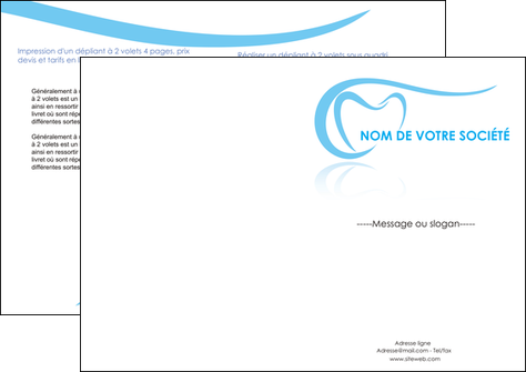 maquette en ligne a personnaliser depliant 2 volets  4 pages  dentiste dents dentiste dentisterie MFLUOO29466