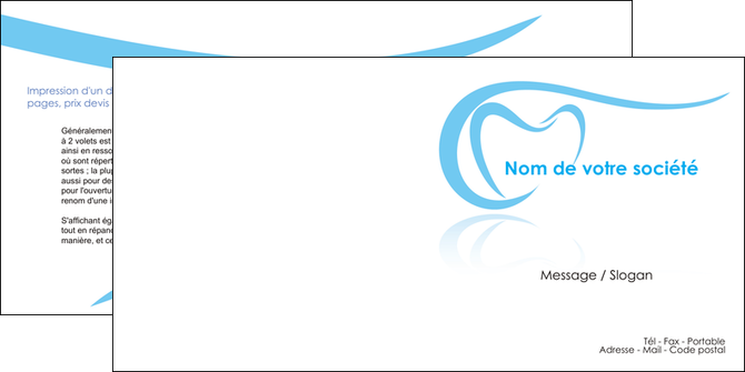 personnaliser modele de depliant 2 volets  4 pages  dentiste dents dentiste dentisterie MFLUOO29480
