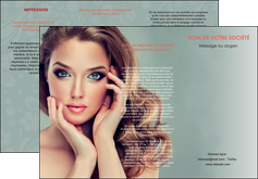 impression depliant 3 volets  6 pages  centre esthetique  beaute bien etre coiffure MFLUOO29598