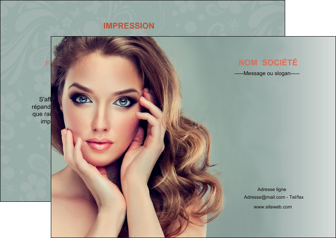 personnaliser modele de flyers centre esthetique  beaute bien etre coiffure MFLUOO29600