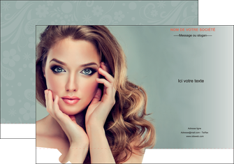 personnaliser maquette pochette a rabat centre esthetique  beaute bien etre coiffure MFLUOO29614