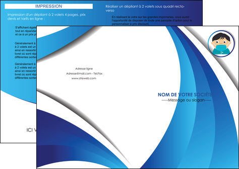 modele depliant 2 volets  4 pages  infirmier infirmiere medecin medecine sante MIDLU29638