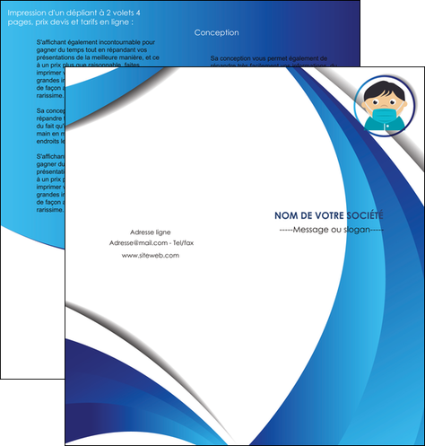 modele en ligne depliant 2 volets  4 pages  infirmier infirmiere medecin medecine sante MIDLU29640