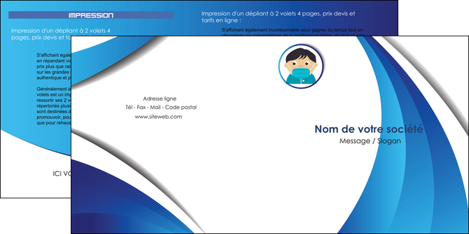impression depliant 2 volets  4 pages  infirmier infirmiere medecin medecine sante MIDLU29650