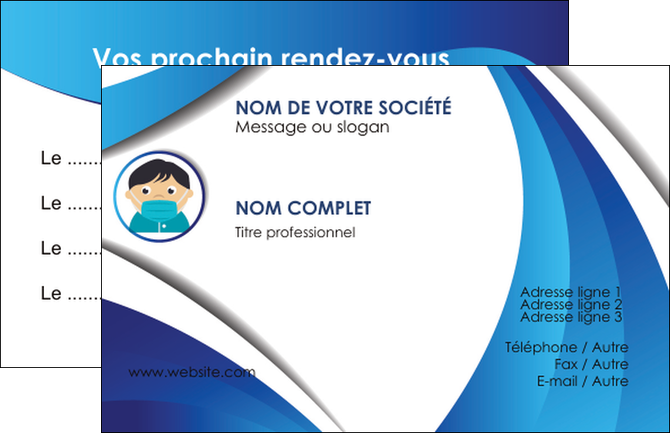 realiser carte de visite infirmier infirmiere medecin medecine sante MIDLU29662