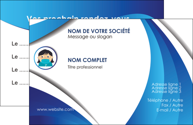exemple carte de visite infirmier infirmiere medecin medecine docteur MIDLU29704