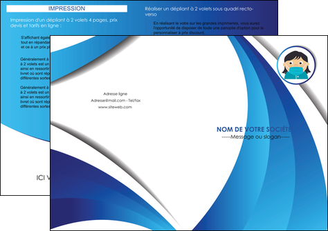 maquette en ligne a personnaliser depliant 2 volets  4 pages  infirmier infirmiere medecin medecine docteur MIDLU29718