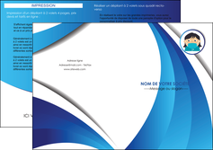 maquette en ligne a personnaliser depliant 2 volets  4 pages  infirmier infirmiere medecin medecine docteur MIF29718