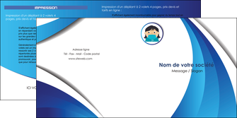 maquette en ligne a personnaliser depliant 2 volets  4 pages  infirmier infirmiere medecin medecine docteur MIF29730