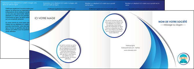 faire depliant 4 volets  8 pages  infirmier infirmiere medecin medecine docteur MIDBE29832