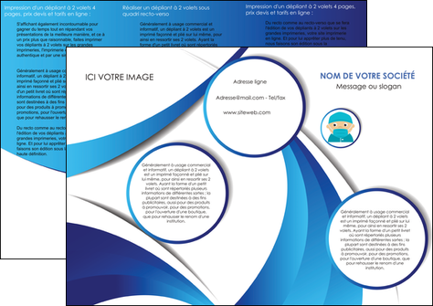 cree depliant 3 volets  6 pages  infirmier infirmiere medecin medecine docteur MIDBE29842