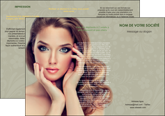 personnaliser maquette depliant 3 volets  6 pages  centre esthetique  beaute bien etre coiffure MFLUOO29862
